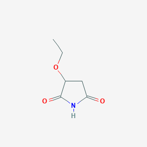 molecular formula C6H9NO3 B3355447 3-Ethoxypyrrolidine-2,5-dione CAS No. 62565-26-8