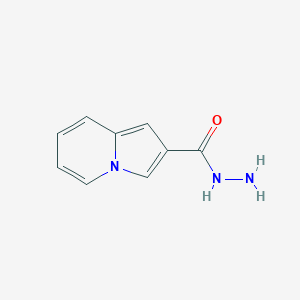 molecular formula C9H9N3O B3355459 Indolizine-2-carbohydrazide CAS No. 62596-66-1