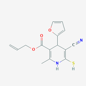 molecular formula C15H14N2O3S B335547 Allyl 5-cyano-4-(2-furyl)-2-methyl-6-sulfanyl-1,4-dihydro-3-pyridinecarboxylate 