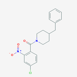 molecular formula C19H19ClN2O3 B335550 4-Benzyl-1-{4-chloro-2-nitrobenzoyl}piperidine 