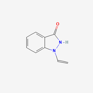 molecular formula C9H8N2O B3355504 3H-Indazol-3-one, 1-ethenyl-1,2-dihydro- CAS No. 62642-79-9