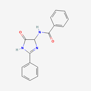 molecular formula C16H13N3O2 B3355531 N-(5-Oxo-2-phenyl-4,5-dihydro-1H-imidazol-4-yl)benzamide CAS No. 62758-30-9