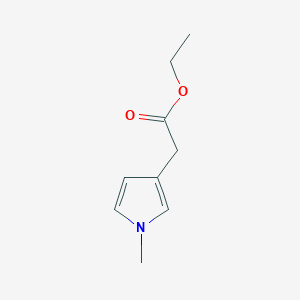 molecular formula C9H13NO2 B3355539 Ethyl (1-methyl-1H-pyrrol-3-yl)acetate CAS No. 62822-16-6