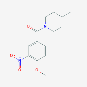 molecular formula C14H18N2O4 B335555 1-{3-Nitro-4-methoxybenzoyl}-4-methylpiperidine 