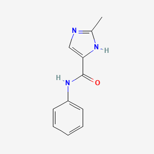 molecular formula C11H11N3O B3355553 2-Methyl-n-phenyl-1h-imidazole-5-carboxamide CAS No. 6286-11-9