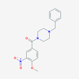 molecular formula C19H21N3O4 B335557 (4-Benzyl-piperazin-1-yl)-(4-methoxy-3-nitro-phenyl)-methanone 