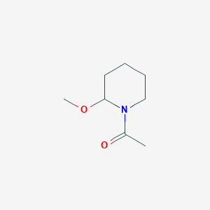 molecular formula C8H15NO2 B3355597 1-Acetyl-2-methoxy-piperidine CAS No. 63050-18-0