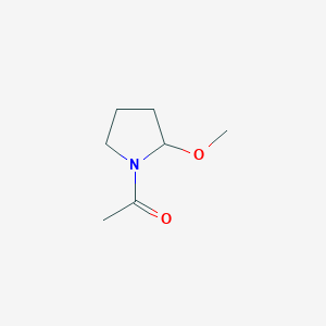 molecular formula C7H13NO2 B3355603 1-Acetyl-2-methoxypyrrolidine CAS No. 63050-21-5
