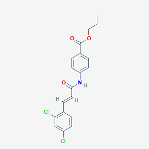 molecular formula C19H17Cl2NO3 B335563 Propyl 4-{[3-(2,4-dichlorophenyl)acryloyl]amino}benzoate 