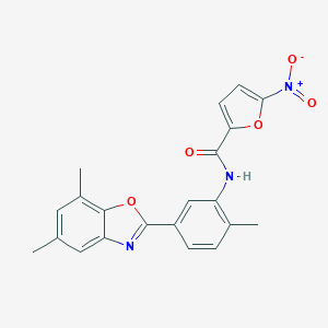N-[5-(5,7-dimethyl-1,3-benzoxazol-2-yl)-2-methylphenyl]-5-nitro-2-furamide