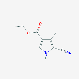 molecular formula C9H10N2O2 B3355662 Ethyl 5-cyano-4-methyl-1h-pyrrole-3-carboxylate CAS No. 6317-43-7