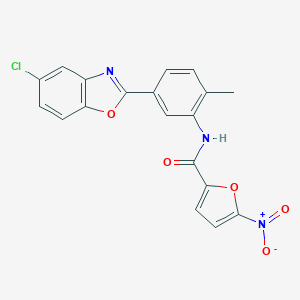 molecular formula C19H12ClN3O5 B335567 N-[5-(5-chloro-1,3-benzoxazol-2-yl)-2-methylphenyl]-5-nitrofuran-2-carboxamide 
