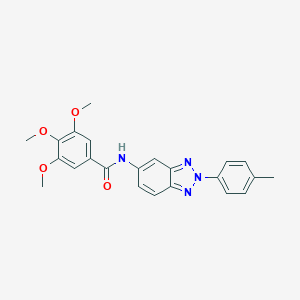 molecular formula C23H22N4O4 B335568 3,4,5-trimethoxy-N-[2-(4-methylphenyl)-2H-1,2,3-benzotriazol-5-yl]benzamide 