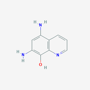 molecular formula C9H9N3O B3355683 5,7-Diaminoquinolin-8-ol CAS No. 63195-45-9
