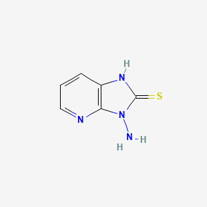 molecular formula C6H6N4S B3355694 3-Amino-1,3-dihydro-2H-imidazo[4,5-b]pyridine-2-thione CAS No. 63277-43-0