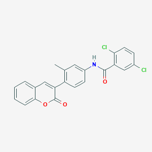 molecular formula C23H15Cl2NO3 B335572 2,5-dichloro-N-[3-methyl-4-(2-oxo-2H-chromen-3-yl)phenyl]benzamide 