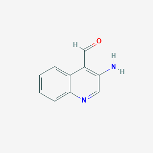 molecular formula C10H8N2O B3355732 3-Aminoquinoline-4-carbaldehyde CAS No. 63481-68-5