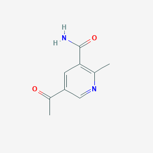 molecular formula C9H10N2O2 B3355752 5-Acetyl-2-methylpyridine-3-carboxamide CAS No. 63488-80-2