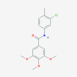 molecular formula C17H18ClNO4 B335576 N-(3-chloro-4-methylphenyl)-3,4,5-trimethoxybenzamide 