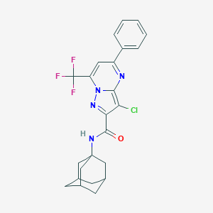 molecular formula C24H22ClF3N4O B335578 N-(1-adamantyl)-3-chloro-5-phenyl-7-(trifluoromethyl)pyrazolo[1,5-a]pyrimidine-2-carboxamide 