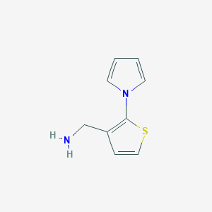 molecular formula C9H10N2S B3355799 [2-(1H-pyrrol-1-yl)thiophen-3-yl]methanamine CAS No. 63647-04-1