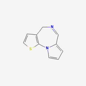 molecular formula C10H8N2S B3355806 4H-Pyrrolo[1,2-a]thieno[3,2-f][1,4]diazepine CAS No. 63647-14-3