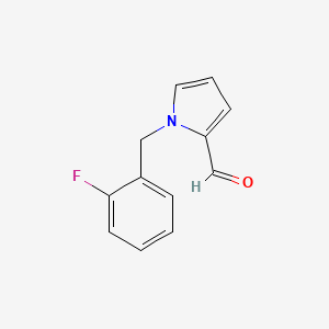 molecular formula C12H10FNO B3355841 1-(o-Fluorobenzyl)pyrrole-2-carboxaldehyde CAS No. 63880-57-9