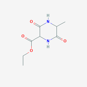 B3355847 Ethyl 5-methyl-3,6-dioxopiperazine-2-carboxylate CAS No. 63891-87-2