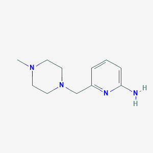 molecular formula C11H18N4 B3355851 6-[(4-Methylpiperazin-1-yl)methyl]pyridin-2-amine CAS No. 639009-18-0
