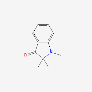 molecular formula C11H11NO B3355891 Spiro(cyclopropane-1,2'(2H)-indol)-3'(1'H)-one, 1'-methyl- CAS No. 64053-86-7
