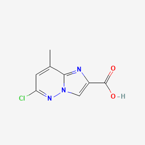 molecular formula C8H6ClN3O2 B3355896 6-Chloro-8-methylimidazo[1,2-b]pyridazine-2-carboxylic acid CAS No. 64068-13-9
