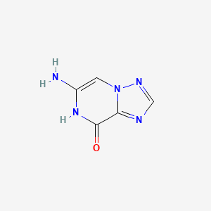 molecular formula C5H5N5O B3355904 6-Amino(1,2,4)triazolo(1,5-a)pyrazin-8(7H)-one CAS No. 64102-60-9