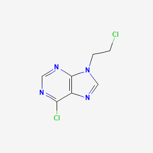 molecular formula C7H6Cl2N4 B3355905 9H-purine, 6-chloro-9-(2-chloroethyl)- CAS No. 64127-00-0