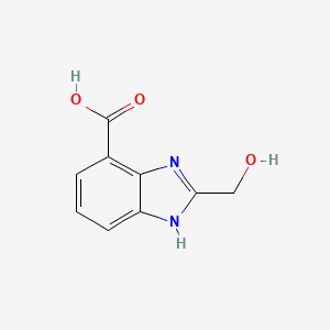 molecular formula C9H8N2O3 B3355922 2-(Hydroxymethyl)-1H-benzimidazole-4-carboxylic acid CAS No. 64183-70-6