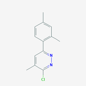 molecular formula C13H13ClN2 B3355943 3-Chloro-6-(2,4-dimethylphenyl)-4-methylpyridazine CAS No. 64262-81-3
