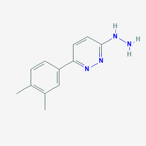molecular formula C12H14N4 B3355944 3-(3,4-Dimethylphenyl)-6-hydrazinylpyridazine CAS No. 64262-86-8