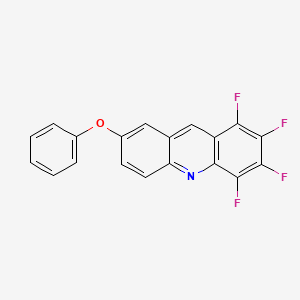 molecular formula C19H9F4NO B3355956 1,2,3,4-Tetrafluoro-7-phenoxyacridine CAS No. 643032-47-7