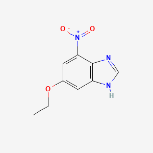 molecular formula C9H9N3O3 B3355971 6-Ethoxy-4-nitro-1H-benzimidazole CAS No. 64457-67-6