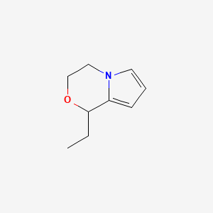 molecular formula C9H13NO B3355988 1-Ethyl-3,4-dihydro-1H-pyrrolo[2,1-c][1,4]oxazine CAS No. 645410-04-4