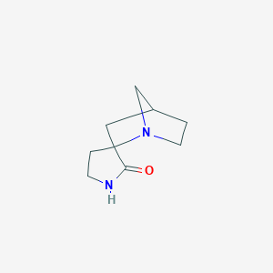 molecular formula C9H14N2O B3355999 2'H-Spiro[1-azabicyclo[2.2.1]heptane-2,3'-pyrrolidin]-2'-one CAS No. 646055-81-4