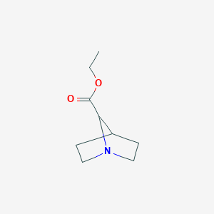 molecular formula C9H15NO2 B3356005 Ethyl 1-azabicyclo[2.2.1]heptane-7-carboxylate CAS No. 646055-95-0