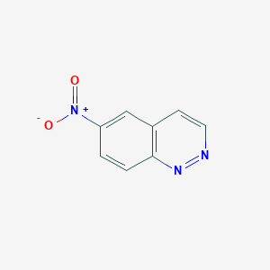 molecular formula C8H5N3O2 B3356039 6-Nitrocinnoline CAS No. 64774-08-9