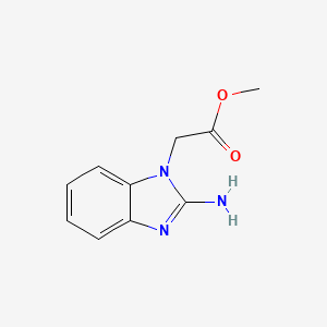 molecular formula C10H11N3O2 B3356047 1H-Benzimidazole-1-acetic acid, 2-amino-, methyl ester CAS No. 647858-13-7