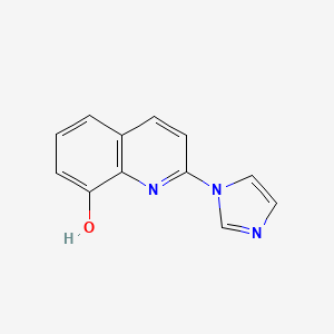 molecular formula C12H9N3O B3356056 2-(1H-Imidazol-1-yl)quinolin-8-ol CAS No. 648896-33-7