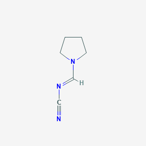 molecular formula C6H9N3 B3356070 [(E)-(Pyrrolidin-1-yl)methylidene]cyanamide CAS No. 64965-62-4