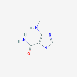 molecular formula C6H10N4O B3356075 1H-Imidazole-5-carboxamide, 1-methyl-4-(methylamino)- CAS No. 64995-64-8