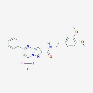 molecular formula C24H21F3N4O3 B335608 N-[2-(3,4-dimethoxyphenyl)ethyl]-5-phenyl-7-(trifluoromethyl)pyrazolo[1,5-a]pyrimidine-2-carboxamide 