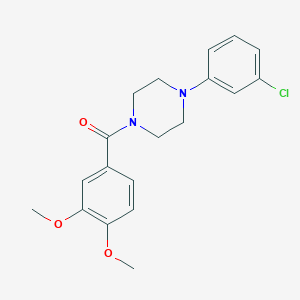 molecular formula C19H21ClN2O3 B335611 [4-(3-Chloro-phenyl)-piperazin-1-yl]-(3,4-dimethoxy-phenyl)-methanone 