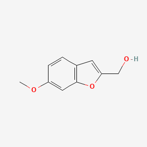 molecular formula C10H10O3 B3356114 (6-Methoxy-1-benzofuran-2-yl)methanol CAS No. 650616-60-7