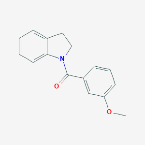 molecular formula C16H15NO2 B335612 (2,3-Dihydro-indol-1-yl)-(3-methoxy-phenyl)-methanone 